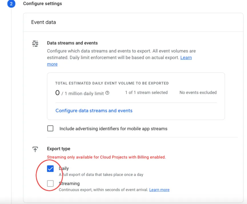 Експорт даних з Google Analytics у BigQuery