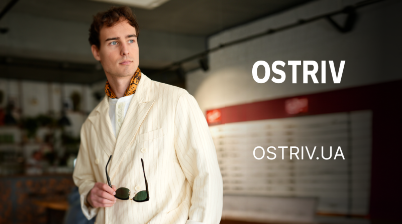 Логотип та банер компанії OSTRIV