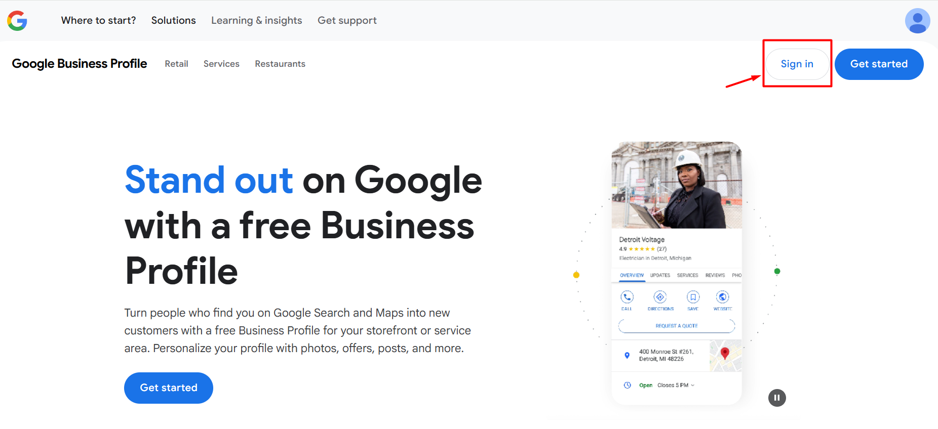 Авторизуйтесь в Google для створення Google Business Profile